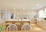 create 3d rendering living room, kitchen design by sketchup